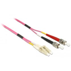DeLOCK Cable Optical Fibre LC to ST Multi-mode OM4 0.5 m