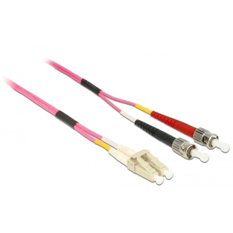 Delock Kabel Lichtwellenleiter LC zu ST Multimode OM4 0,5 m