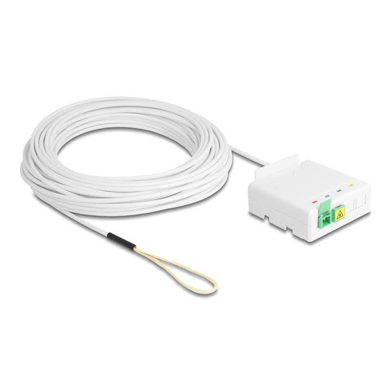 DeLOCK Boitier de connexion de fibre optique 2 x SC/APC Simplex avec câble à dérouler de 30 m