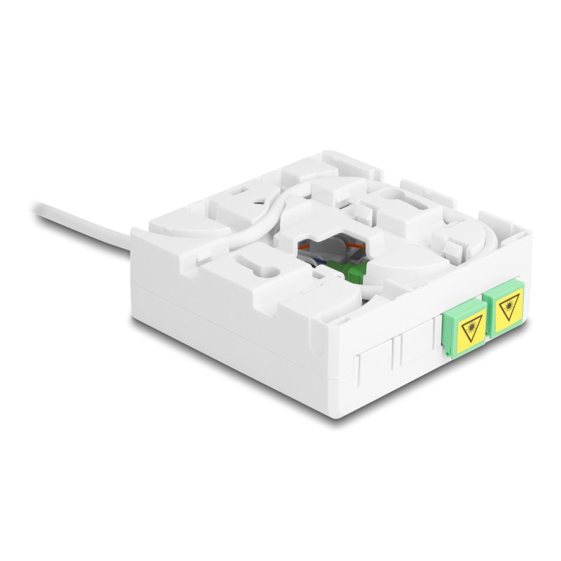 DeLOCK Boitier de connexion de fibre optique 2 x SC/APC Simplex avec câble à dérouler de 30 m