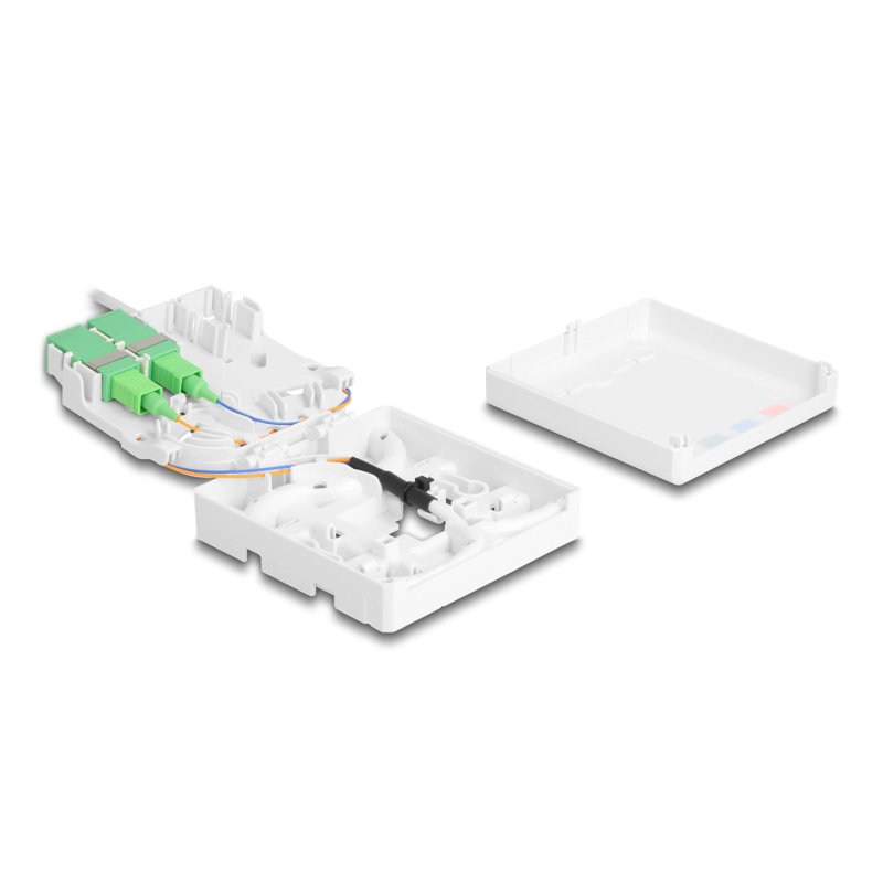 DeLOCK Optical Fiber Connection Box 2 x SC/APC Simplex with drop cable set 30 m