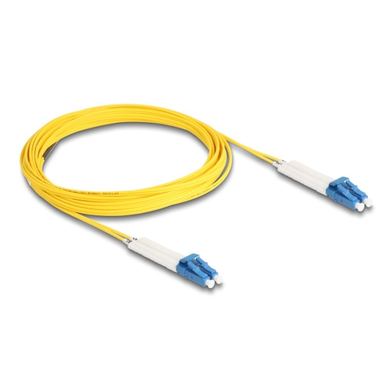 Delock LWL Kabel LC Duplex zu LC Duplex Singlemode OS2 winkelbar 5 m