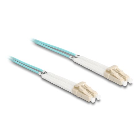 DeLOCK Optical Fiber Cable LC Duplex to LC Duplex Multi-mode OM3 angled 1 m