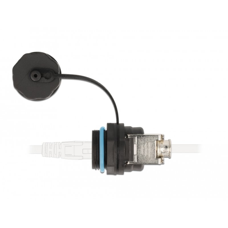 DeLOCK Cable Connector RJ45 jack to Cat.6A LSA with protective cap waterproof