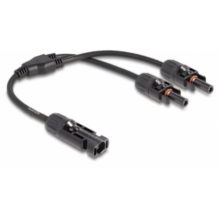 DeLOCK DL4 Solar Splitter Cable 1 x male to 2 x female 30 cm black