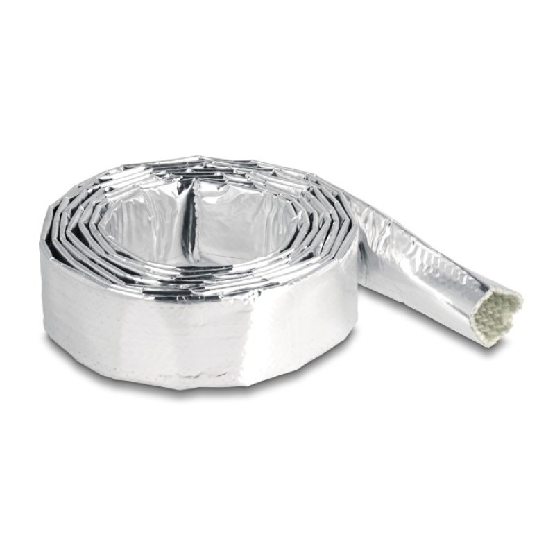 Delock Kabelschlauch aus Glasfasergeflecht und Aluminium 2 m x 20 mm