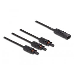Delock DL4 Solar Splitter Kabel 1 x Stecker zu 3 x Buchse 35 cm schwarz