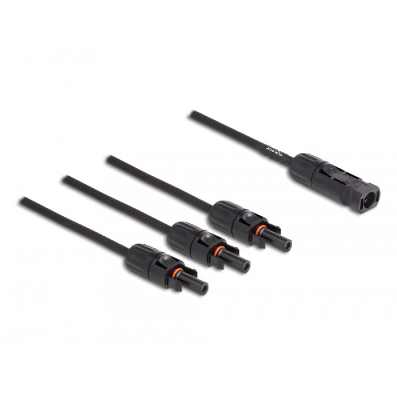 DeLOCK DL4 Solar Splitter Cable 1 x male to 3 x female 35 cm black