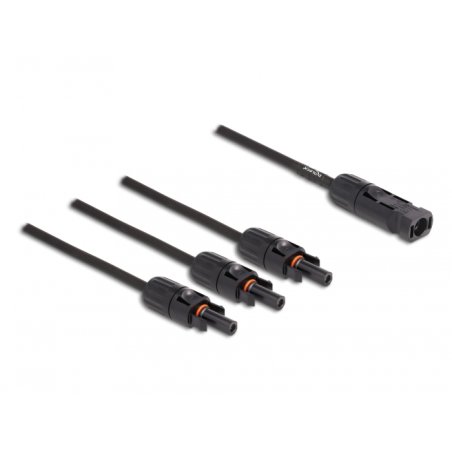 Delock DL4 Solar Splitter Kabel 1 x Stecker zu 3 x Buchse 35 cm schwarz