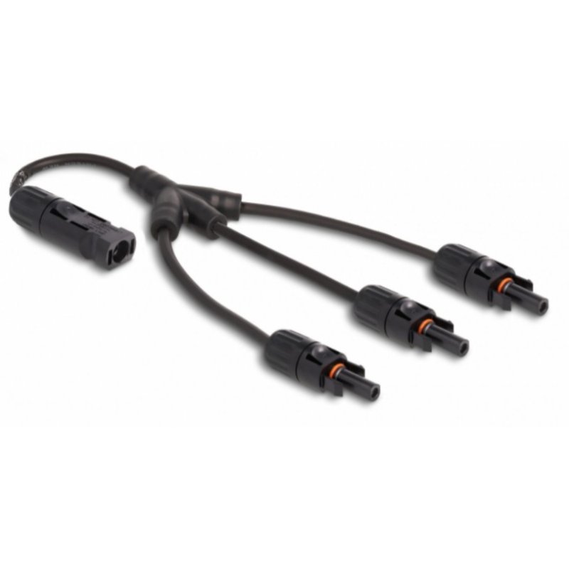 DeLOCK DL4 Solar Splitter Cable 1 x male to 3 x female 35 cm black