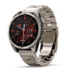 Garmin Fenix 8 3.56 cm (1.4") AMOLED 47 mm Digital 454 x 454 pixels Touchscreen Titanium Wi-Fi GPS (satellite)