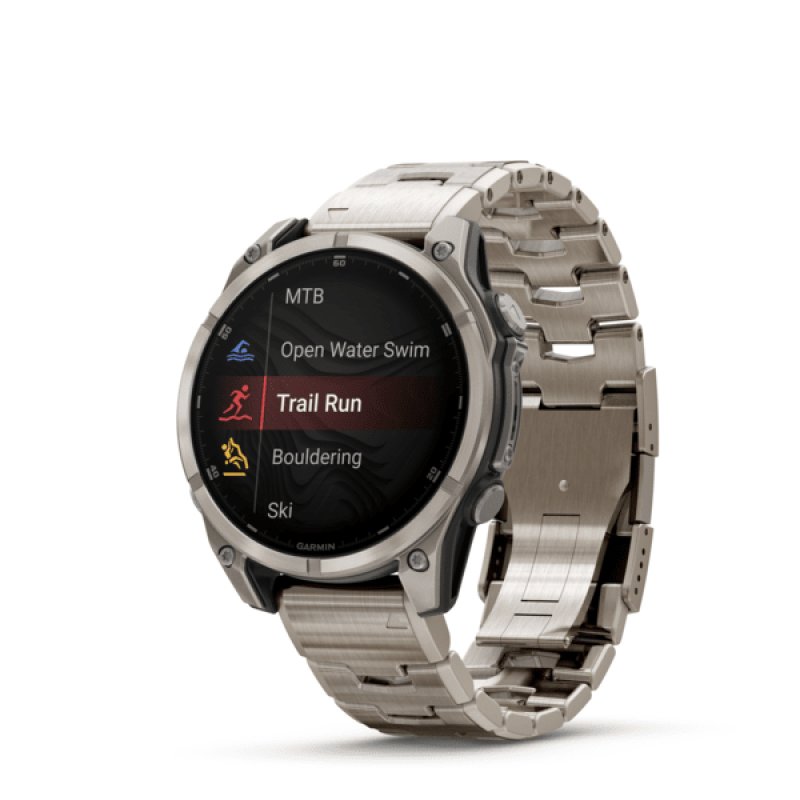 Garmin Fenix 8 3.56 cm (1.4") AMOLED 47 mm Digital 454 x 454 pixels Touchscreen Titanium Wi-Fi GPS (satellite)