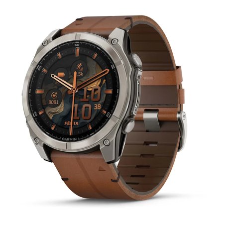 Garmin Fenix 8 3,56 cm (1.4") AMOLED 51 mm Numérique 454 x 454 pixels Écran tactile Titane Wifi GPS (satellite)