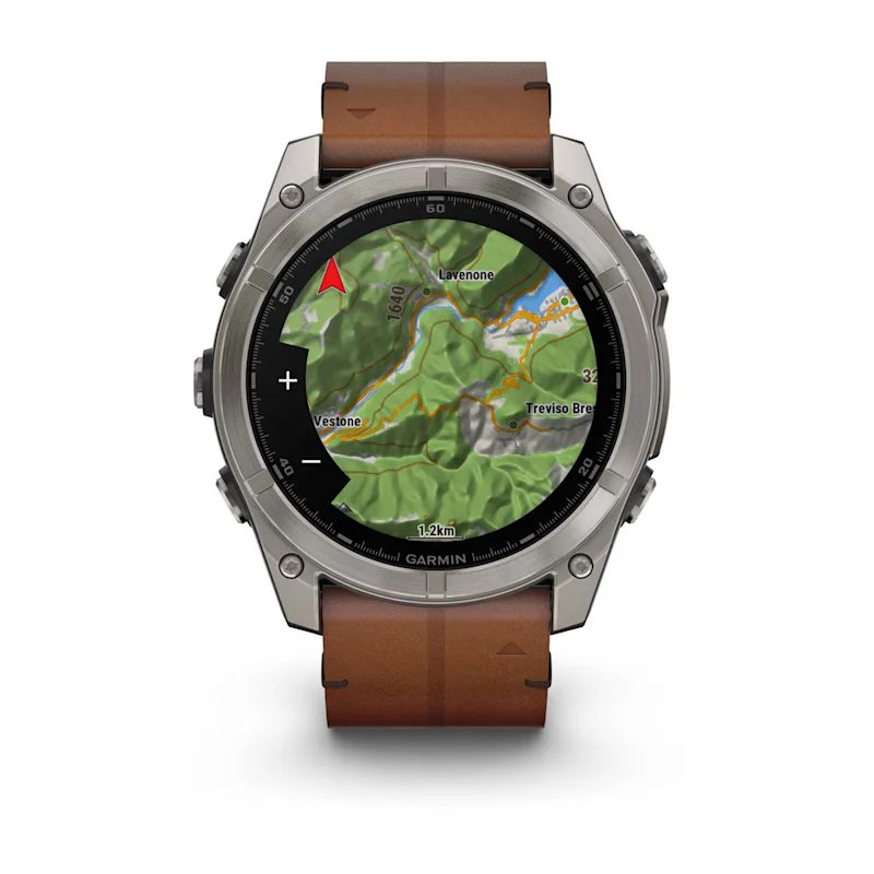 Garmin Fenix 8 3.56 cm (1.4") AMOLED 51 mm Digital 454 x 454 pixels Touchscreen Titanium Wi-Fi GPS (satellite)