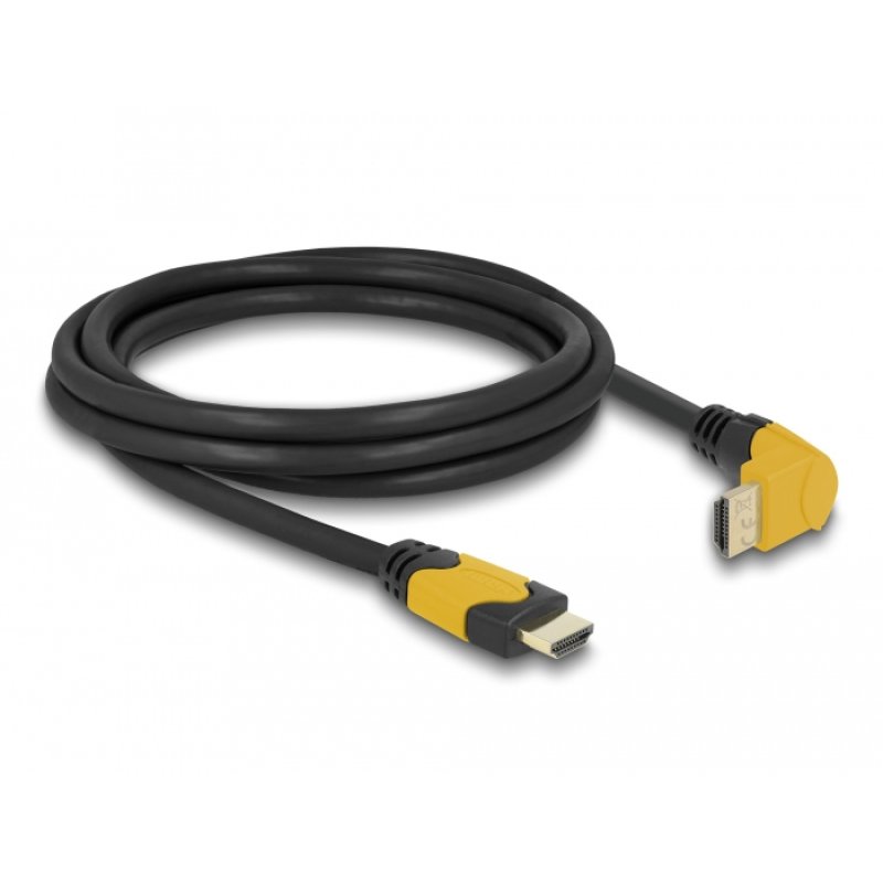 DeLOCK High Speed HDMI cable male straight to male 90° upwards angled 48 Gbps 8K 60 Hz 2 m