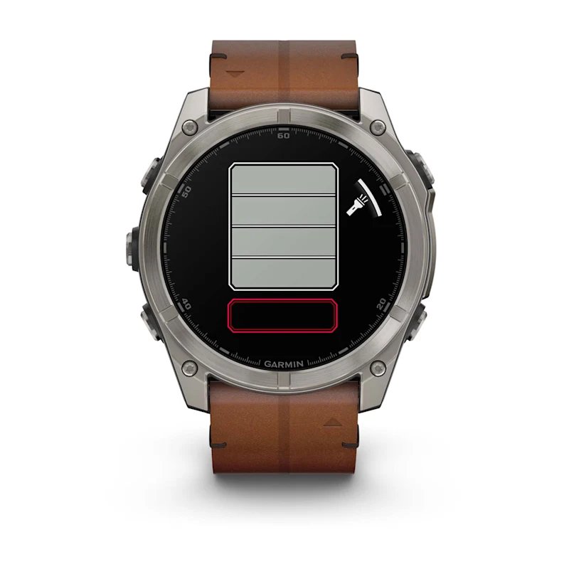 Garmin Fenix 8 3,56 cm (1.4") AMOLED 51 mm Numérique 454 x 454 pixels Écran tactile Titane Wifi GPS (satellite)