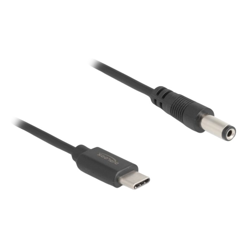 DeLOCK Câble d’alimentation USB Type-C à DC 5,5 x 2,1 mm, mâle, 1 m