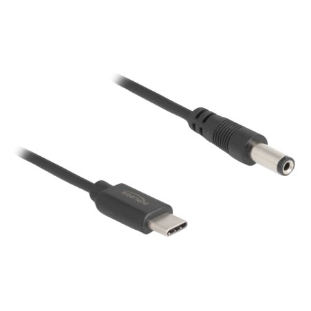 Delock USB Type-C™ Stromkabel zu DC 5,5 x 2,1 mm Stecker 1 m