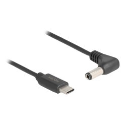Delock USB Type-C™ Stromkabel zu DC 5,5 x 2,5 mm Stecker gewinkelt 1,5 m