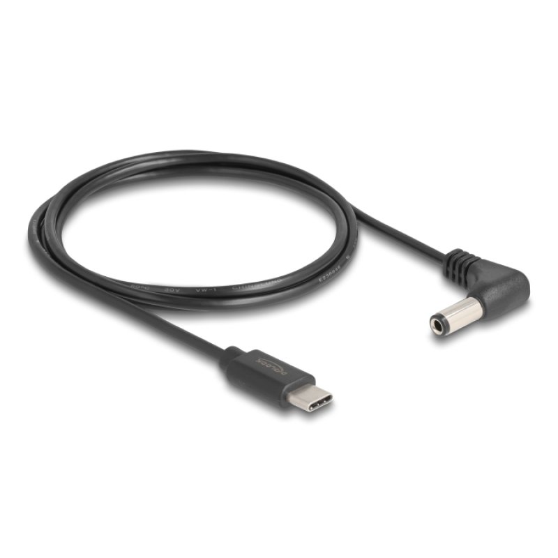DeLOCK USB Type-C Power Cable to DC 5.5 x 2.5 mm male angled 1.5 m