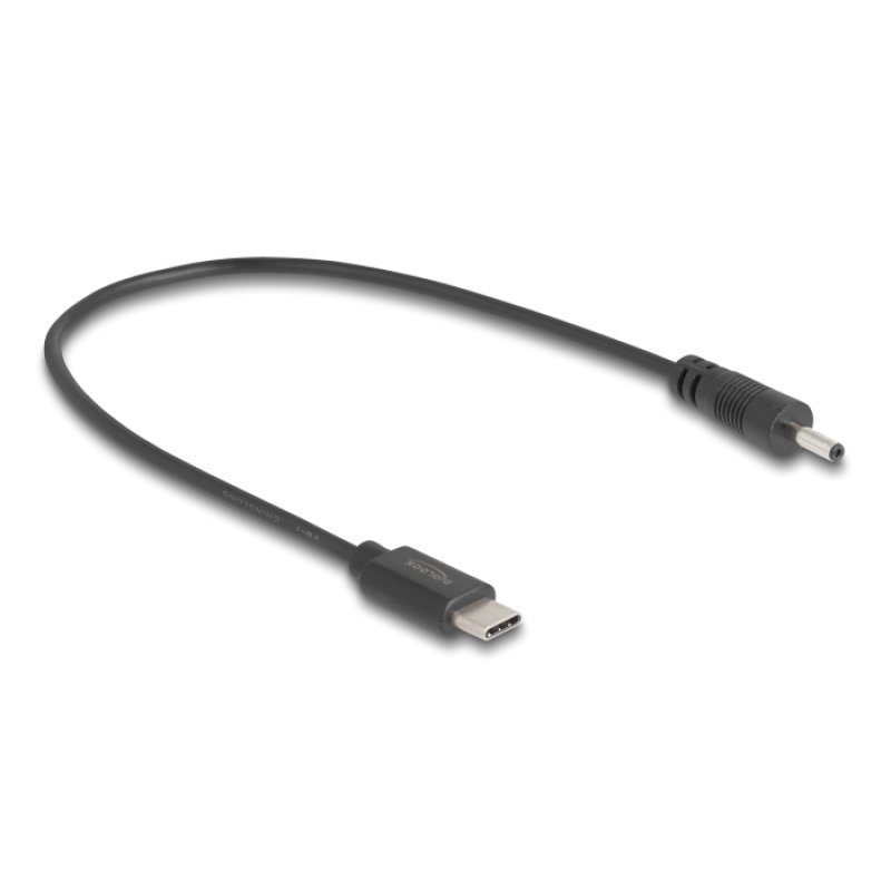 Delock USB Type-C™ Stromkabel zu DC 3,0 x 1,1 mm Stecker 27 cm