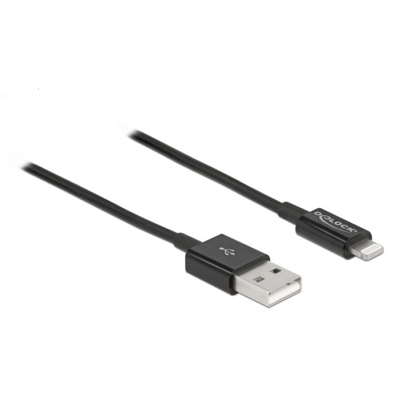 Delock USB Daten- und Ladekabel für iPhone™, iPad™, iPod™ schwarz 1 m