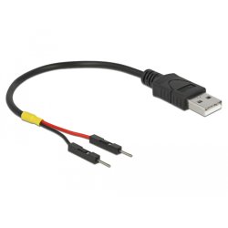 Delock USB Stromkabel Typ-A auf 2 x Pfostenstecker einzeln Strom 10 cm