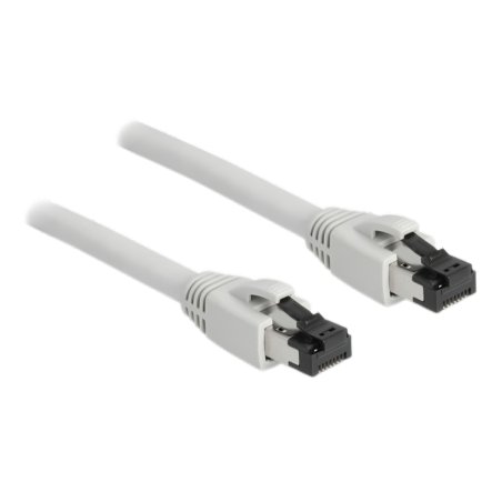 Delock RJ45 Netzwerkkabel Cat.8.1 S/FTP 0,5 m bis 40 Gbps grau