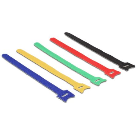 DeLOCK 18636 serre-câbles Nylon Noir, Bleu, Vert, Rouge, Jaune 10 pièce(s)
