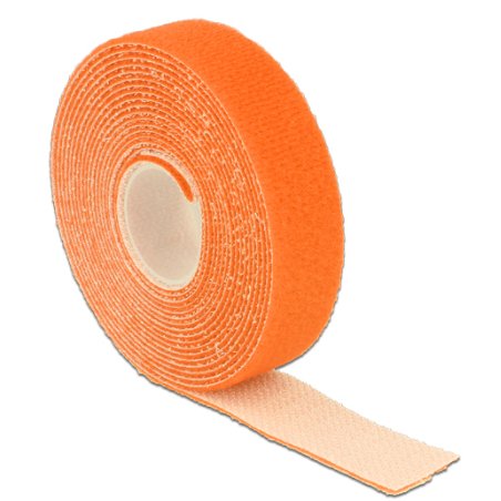 Delock Klettband auf Rolle L 3 m x B 20 mm orange