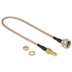 Delock Antennenkabel F Stecker SMB Buchse zum Einbau RG-316 25 cm