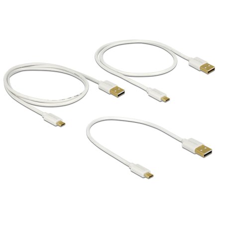 DeLOCK 83679 câble USB USB 2.0 USB A Micro-USB B Blanc