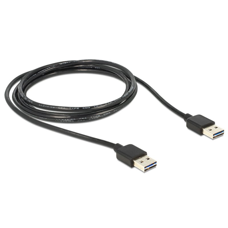 Delock Kabel EASY-USB 2.0 Typ-A Stecker EASY-USB 2.0 Typ-A Stecker 3 m schwarz
