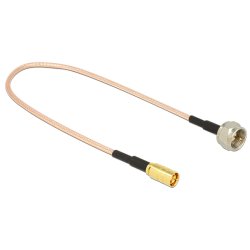 DeLOCK 0.25m F/SMB câble coaxial RG-316 0,25 m Noir