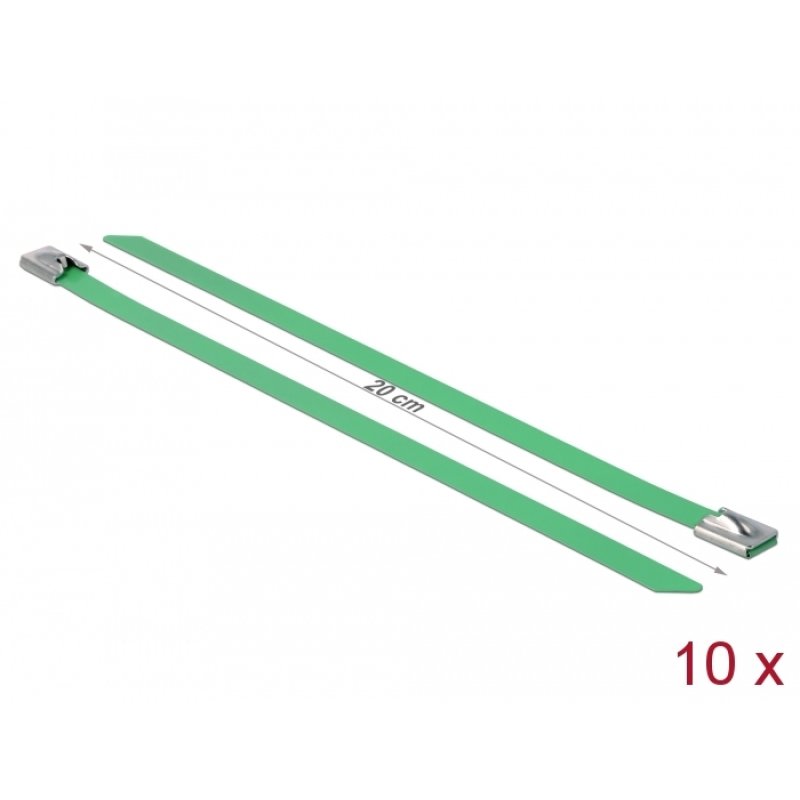 DeLOCK 18805 cable tie Steel Green 10 pc(s)