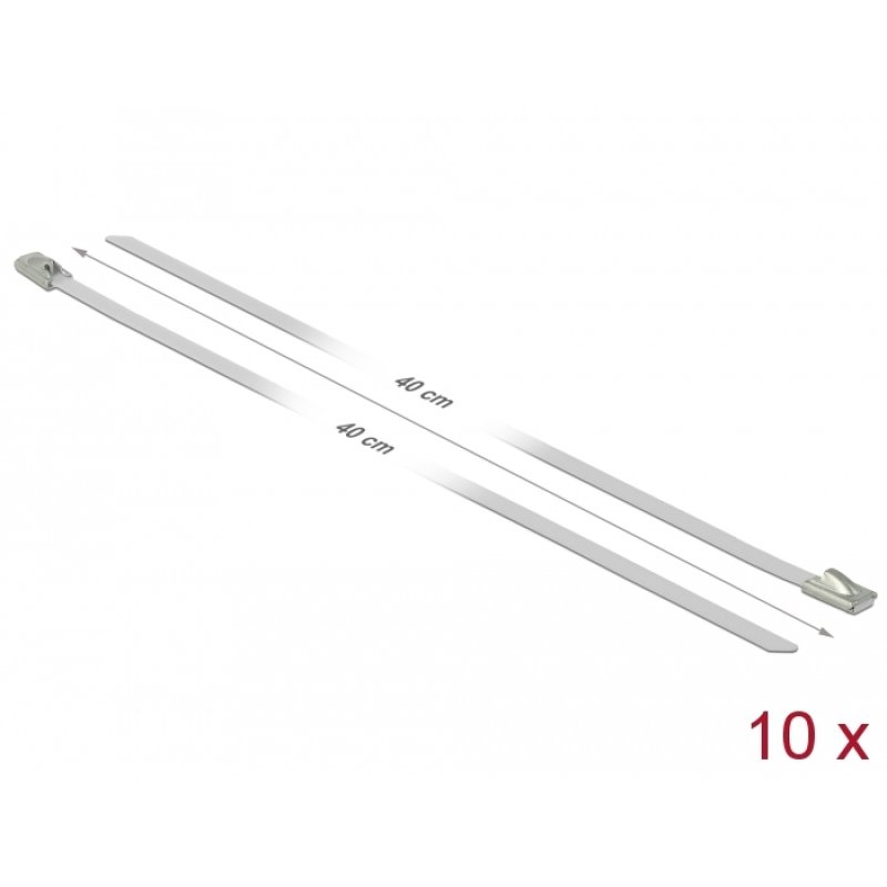 DeLOCK 18819 cable tie Steel White 10 pc(s)