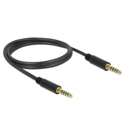 Delock Klinkenkabel 4,4 mm 5 Pin Stecker zu Stecker 1 m schwarz