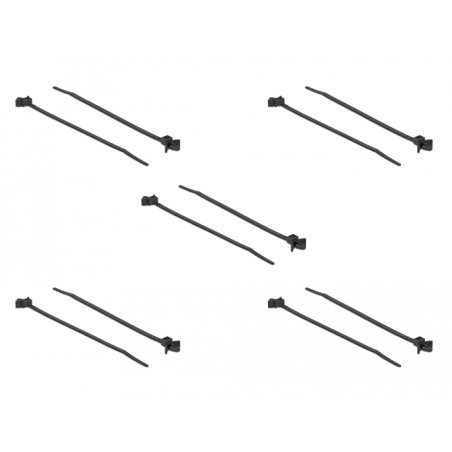 Delock Kabelbinder mit Spreizanker L 140 x B 4 mm schwarz 10 Stück