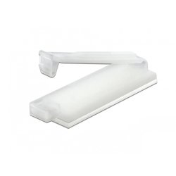 DeLOCK Cable holder with locking clip self-adhesive natural 10 pieces