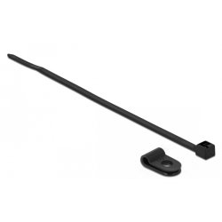 Delock Befestigungsschelle 3,2 mm mit Kabelbinder L 100 x B 2,5 schwarz