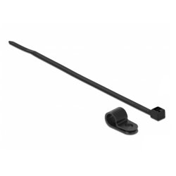 Delock Befestigungsschelle 7,9 mm mit Kabelbinder L 250 x B 3,6 schwarz