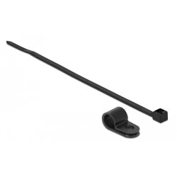 Delock Befestigungsschelle 9,5 mm mit Kabelbinder L 200 x B 4,8 schwarz