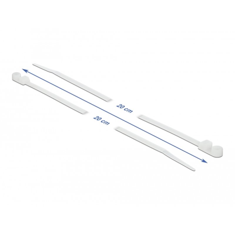 DeLOCK 18945 cable tie Parallel entry cable tie Polyamide White 10 pc(s)