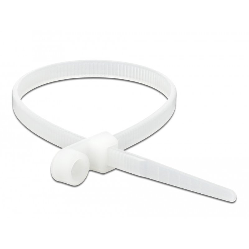 DeLOCK 18945 cable tie Parallel entry cable tie Polyamide White 10 pc(s)