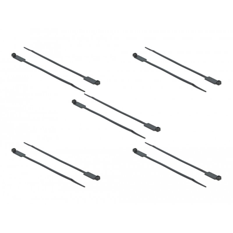 DeLOCK 18961 cable tie Parallel entry cable tie Polyamide Black 10 pc(s)