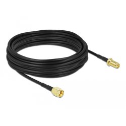 Delock Antennenkabel RP-SMA Stecker zu RP-SMA Buchse LMR/CFD100 10 m low loss