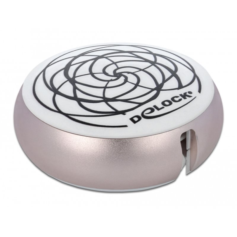 Delock USB Aufrollkabel Typ-A zu Lightning™ weiß / rosé