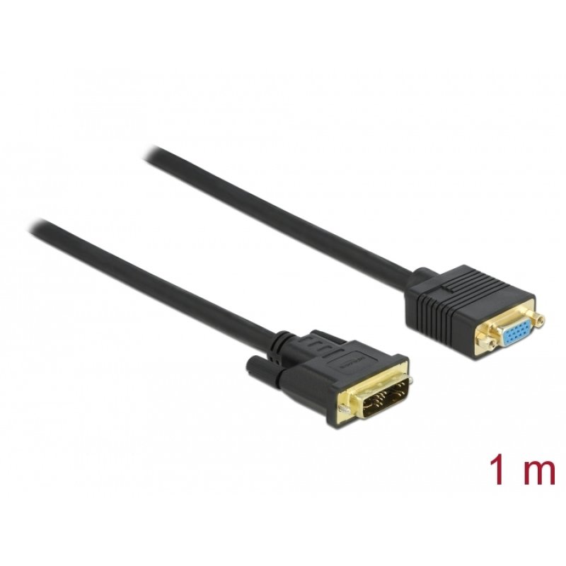 DeLOCK Cable DVI 12 5 male to VGA female 1 m