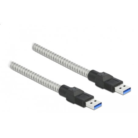 Delock USB 5 Gbps Kabel Typ-A Stecker zu Typ-A Stecker mit Metallmantel 1 m