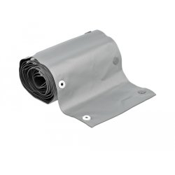 Delock Kabelschutzschlauch mit Knopfverschluss hitzebeständig 2 m x 30 mm grau / schwarz